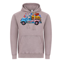 Vintage Zinc american truck and flag with stars Vintage Hoodie - HRA Design Shop