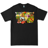 Black lunch lady coffee cups Premium Tee - Zillion Design Studio