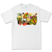 White lunch lady coffee cups Premium Tee - Zillion Design Studio