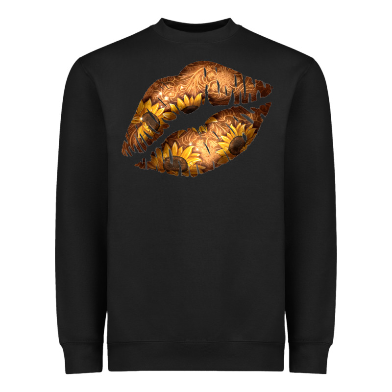 Western Sunflower Lips Heavyweight Sweatshirt by Bettercallsaul | Teevron