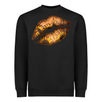 Black Western Sunflower Lips Heavyweight Sweatshirt - Bettercallsaul