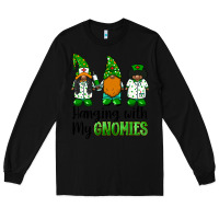 Black hanging with my gnomies african american nurse gnomies Long Sleeve Tee - BarkalooDesign