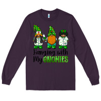 Plum hanging with my gnomies african american nurse gnomies Long Sleeve Tee - BarkalooDesign