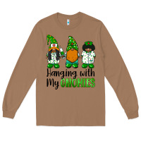Toasted Coconut hanging with my gnomies african american nurse gnomies Long Sleeve Tee - BarkalooDesign
