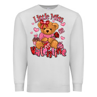 Dove Grey little miss valentine teddy bear Premium Sweatshirt - LillyAllenDesigns