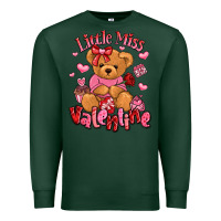 Sports Green little miss valentine teddy bear Premium Sweatshirt - LillyAllenDesigns
