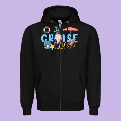 Cruise Life Sailor Gnome Zipper Hoodie Designed By Maliassmallbusiness