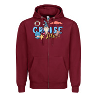 Burgundy cruise life sailor gnome Zipper Hoodie - MaliasSmallBusiness