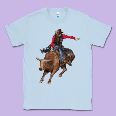 Western Cowboy Classic Tee Designed By Adodesignshop