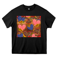 Black america heart Heavy Core Tee - Artiststas
