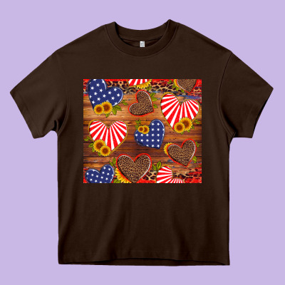 America Heart Heavy Core Tee Designed By Artiststas