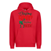 Red Christmas Cheer I Thought You Said Christmas Beer Premium Hoodie - Bettercallsaul
