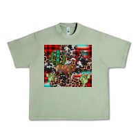 Oil Green christmas reinder Urban Heavy Tee - JahusDesignShop