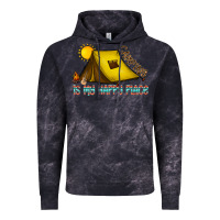 Cloud Black camping is my happy place Vintage Hoodie - CowhideDigitalArt