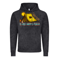 Vintage Black camping is my happy place Vintage Hoodie - CowhideDigitalArt