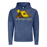 Vintage Denim camping is my happy place Vintage Hoodie - CowhideDigitalArt