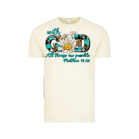 Vintage Arctic with god all things are possible daisy Vintage Tee - AdoDesignShop