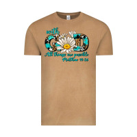 Vintage Camel with god all things are possible daisy Vintage Tee - AdoDesignShop