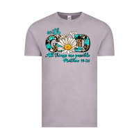 Vintage Zinc with god all things are possible daisy Vintage Tee - AdoDesignShop