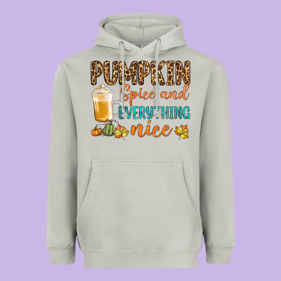 Pumpkin Spice And Everything Nice Heavyweight Hoodie Designed By Bundleandbundleshop