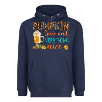 Navy pumpkin spice and everything nice Heavyweight Hoodie - BundleAndBundleShop