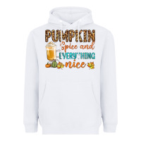 White pumpkin spice and everything nice Heavyweight Hoodie - BundleAndBundleShop