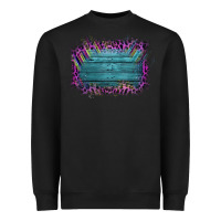 Black Aztec Wood Leopard Frame Heavyweight Sweatshirt - Bettercallsaul