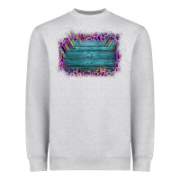 Heather Grey Aztec Wood Leopard Frame Heavyweight Sweatshirt - Bettercallsaul