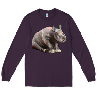 Plum Baby Rhino Illustrations Long Sleeve Tee - LillyAllenDesigns