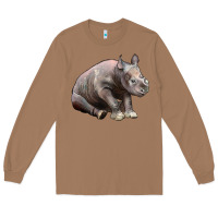 Toasted Coconut Baby Rhino Illustrations Long Sleeve Tee - LillyAllenDesigns