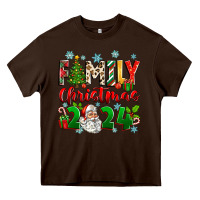 Chocolate Brown family christmas 2024 Heavy Core Tee - Zillion Design Studio