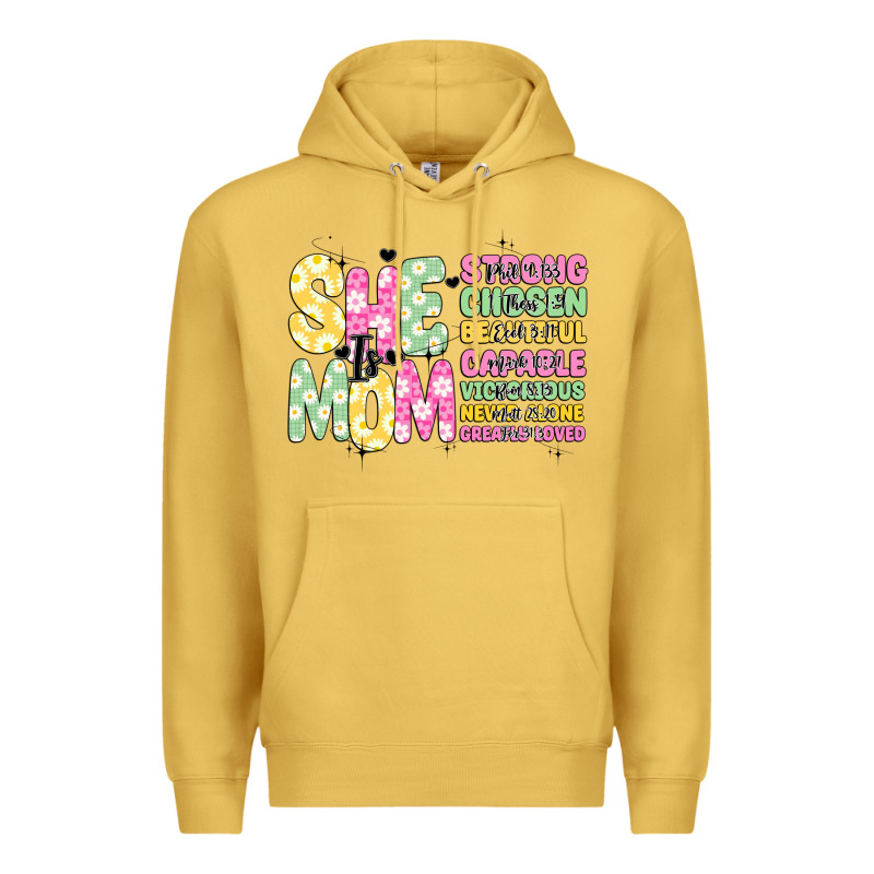 She Is Mom Premium Hoodie by JahusDesignShop | Teevron