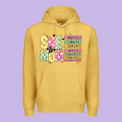 She Is Mom Premium Hoodie Designed By Jahusdesignshop