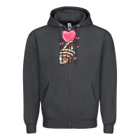 Smoke skeleton hand with sugar valentines day Zipper Hoodie - MaliasSmallBusiness