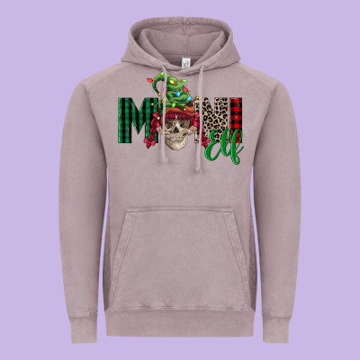 Girl Mini Elf Skull Vintage Hoodie Designed By Fadigitalartstudio