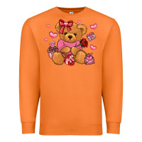 Carrot valentines day teddy bear Premium Sweatshirt - LillyAllenDesigns