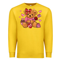 Lemon valentines day teddy bear Premium Sweatshirt - LillyAllenDesigns