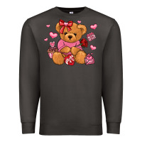 Smoke valentines day teddy bear Premium Sweatshirt - LillyAllenDesigns