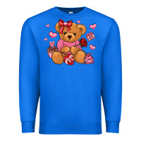 True Royal valentines day teddy bear Premium Sweatshirt - LillyAllenDesigns