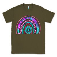 Army Green rainbow and gemstone Classic Tee - AdoDesignShop