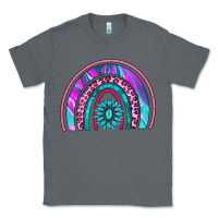 Charcoal Heather rainbow and gemstone Classic Tee - AdoDesignShop