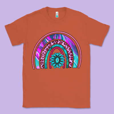 Rainbow And Gemstone Classic Tee Designed By Adodesignshop