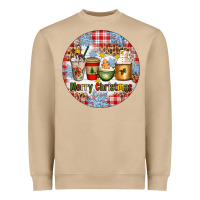 Merry Christmas Coffee Cups Heavyweight Sweatshirt | Teevron