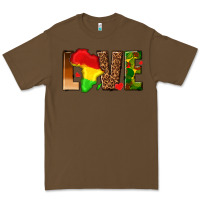 Cacao love melanin with african map Premium Tee - texasbilliewilder