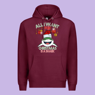 All I Want For Christmas Is A Shark Premium Hoodie Designed By Bettercallsaul