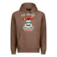 Chestnut All I Want For Christmas Is A Shark Premium Hoodie - Bettercallsaul