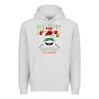 Dove Grey All I Want For Christmas Is A Shark Premium Hoodie - Bettercallsaul