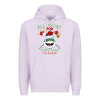 Lilac All I Want For Christmas Is A Shark Premium Hoodie - Bettercallsaul