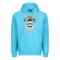 Ocean Blue All I Want For Christmas Is A Shark Premium Hoodie - Bettercallsaul