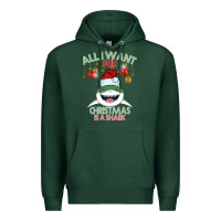 Sports Green All I Want For Christmas Is A Shark Premium Hoodie - Bettercallsaul